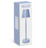 LED Portable Cordless Table Lamp with Scalloped Edge Shade in Gift Box