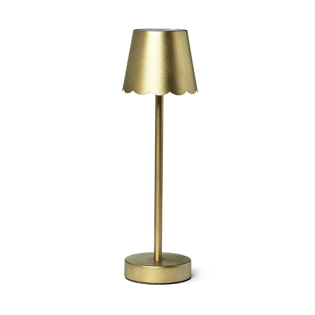 LED Portable Cordless Table Lamp with Scalloped Edge Shade in Gift Box