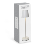 LED Portable Cordless Table Lamp with Scalloped Edge Shade in Gift Box
