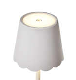 LED Portable Cordless Table Lamp with Scalloped Edge Shade in Gift Box