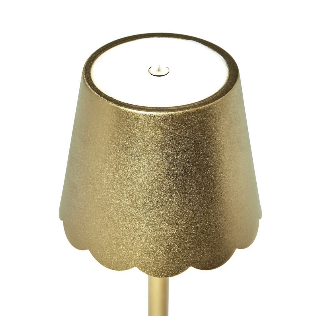 LED Portable Cordless Table Lamp with Scalloped Edge Shade in Gift Box