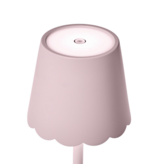 LED Portable Cordless Table Lamp with Scalloped Edge Shade in Gift Box