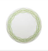 Bold Decor Barcelona Round Placemat Linen White/Green