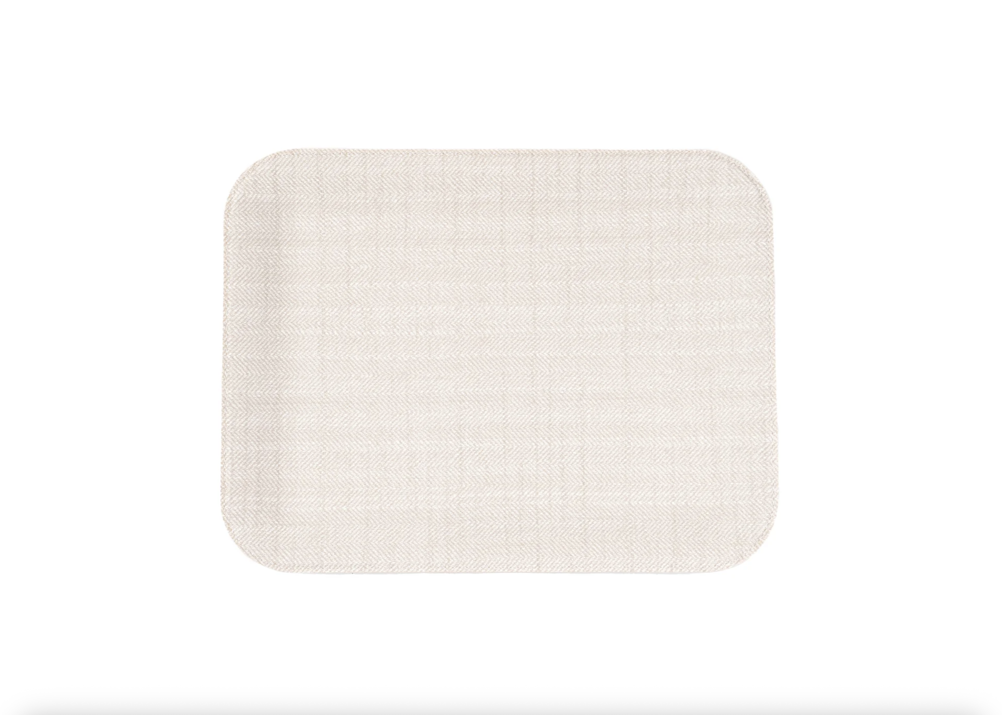 Bold Decor Herringbone Ivory Small Serving Tray
