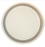 Bold Decor Mykonos Placemat in Denim White / Brown Leather Trim
