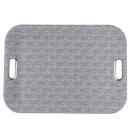 Bold Decor Lina Blue Large Serving Tray with Metal Handles
