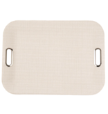 Bold Decor Large Serving Tray with Chrome Handles - Amazon Ivory