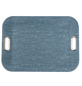 Bold Decor Cowboy Navy Large Serving Tray with Metal Handles