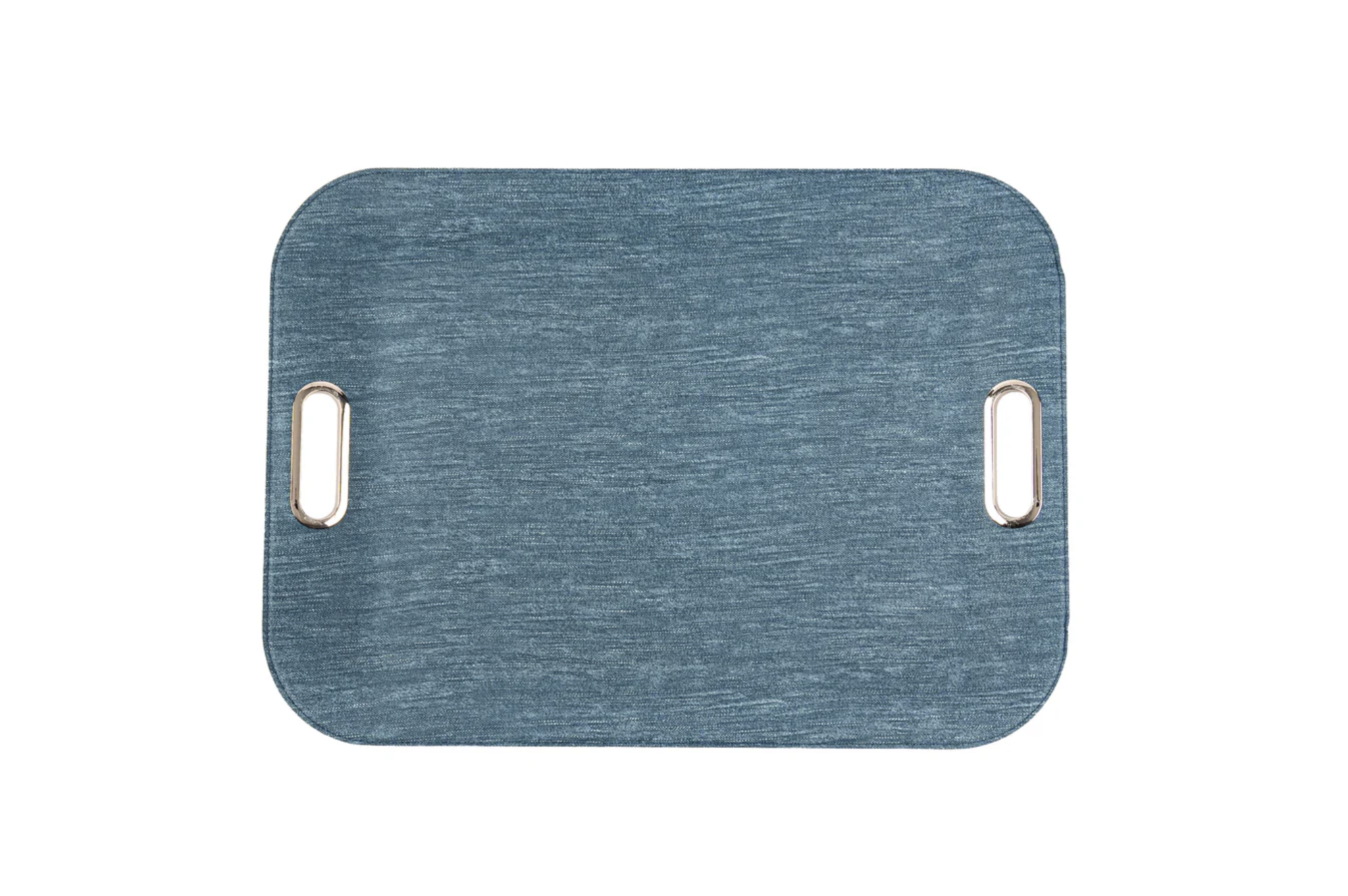 Bold Decor Cowboy Navy Large Serving Tray with Metal Handles