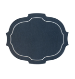 Bold Decor Paris Placemat in Denim Navy / White Embroidery