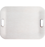 Bold Decor Amara Beige Large Serving Tray with Metal Handles