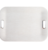 Bold Decor Amara Beige Large Serving Tray with Metal Handles