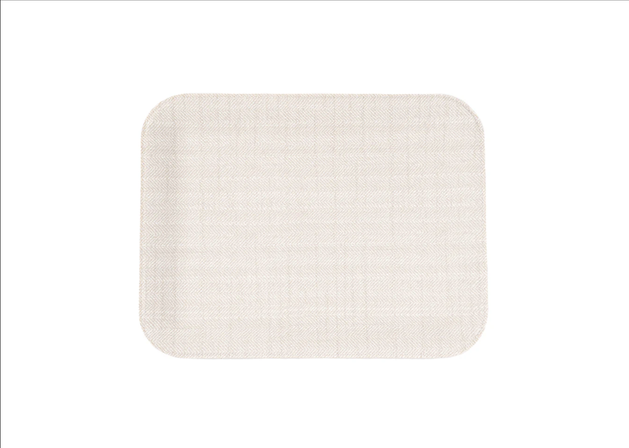 Bold Decor Herringbone Ivory Medium Serving Tray