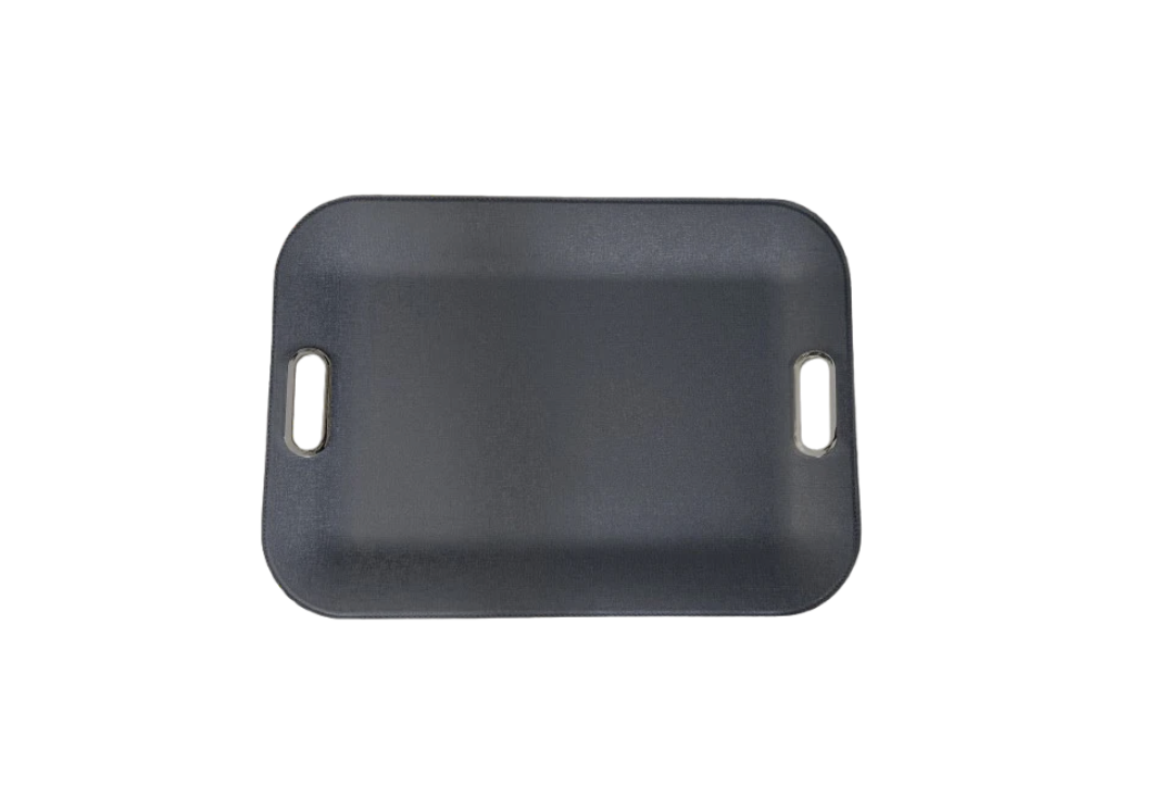 Bold Decor Large Serving Tray with Metal Handles - Victoria Navy