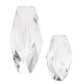 Oval Faceted Vase