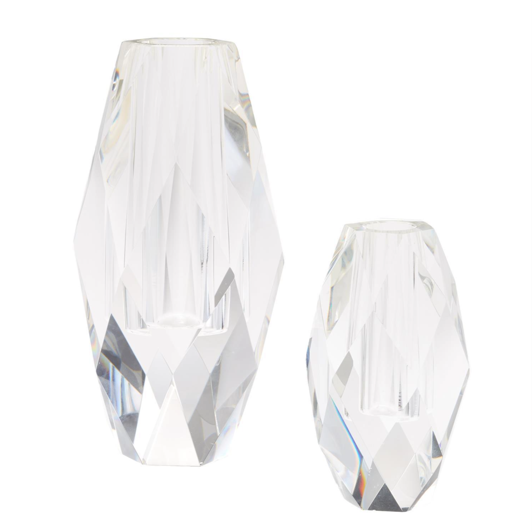 Oval Faceted Vase