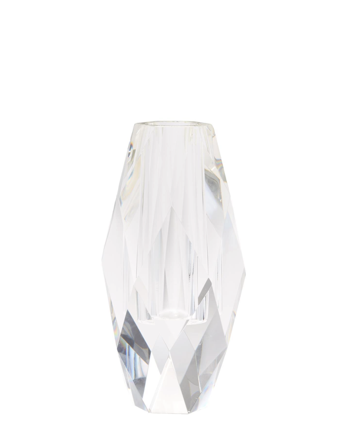 Oval Faceted Vase