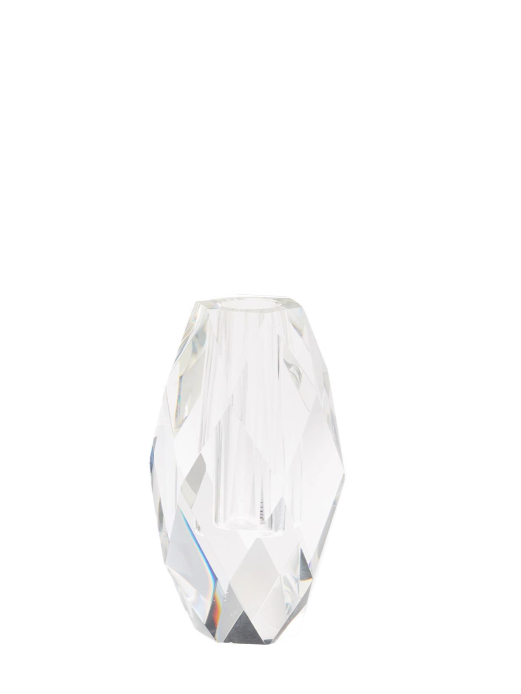 Oval Faceted Vase