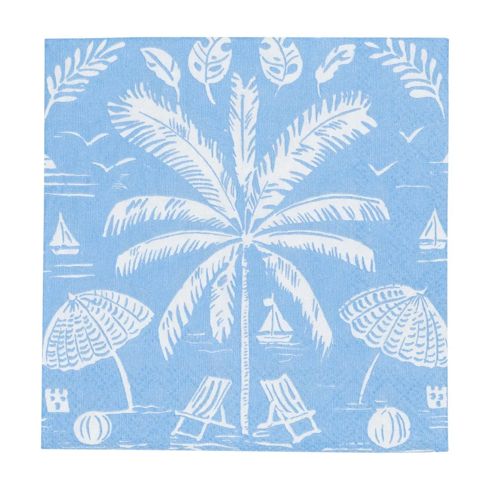Palms And Parasols Ocean Cocktail Napkins
