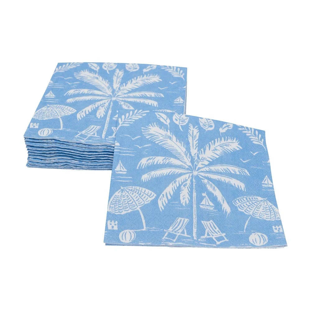 Palms And Parasols Ocean Cocktail Napkins