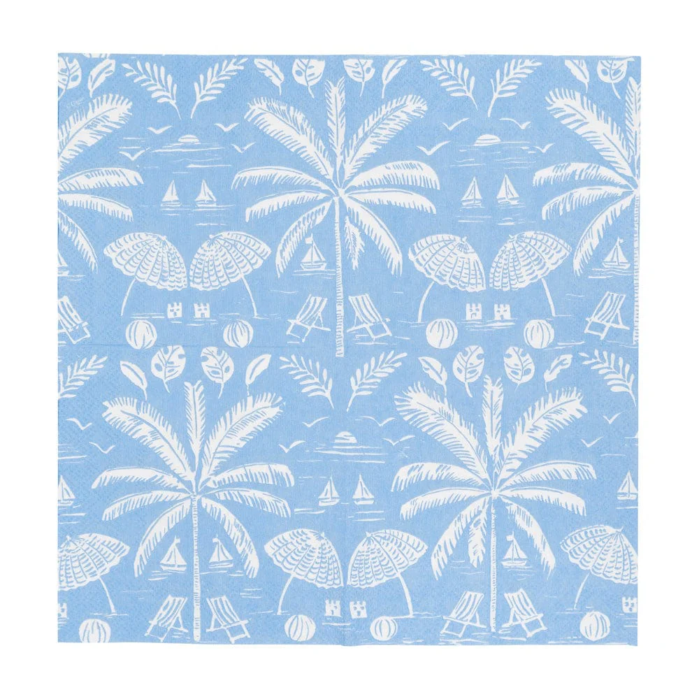 Palms And Parasols Ocean Cocktail Napkins