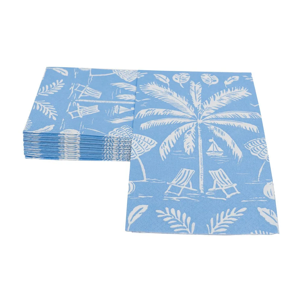 Palms And Parasols Ocean Guest Towel Napkins