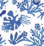 Matisse Paper Cocktail Napkins in Coral & Blue