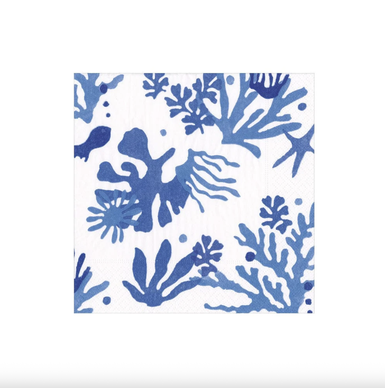Matisse Paper Cocktail Napkins in Coral & Blue