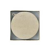 Ivory Snakeskin Round Coaster