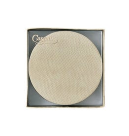 Ivory Snakeskin Round Coaster