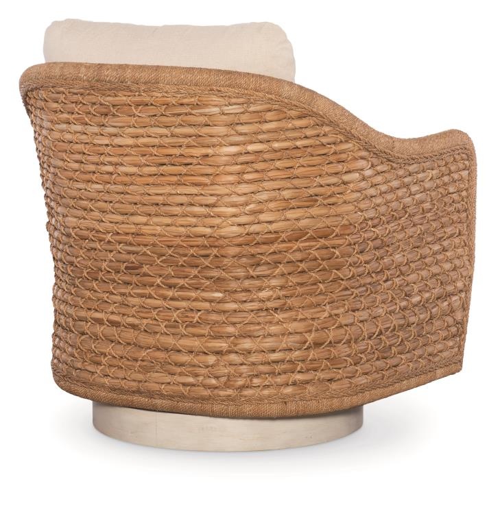 Pompano Swivel Lounge Chair Natural and Flax