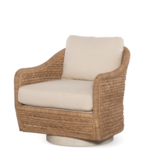 Pompano Swivel Lounge Chair Natural and Flax