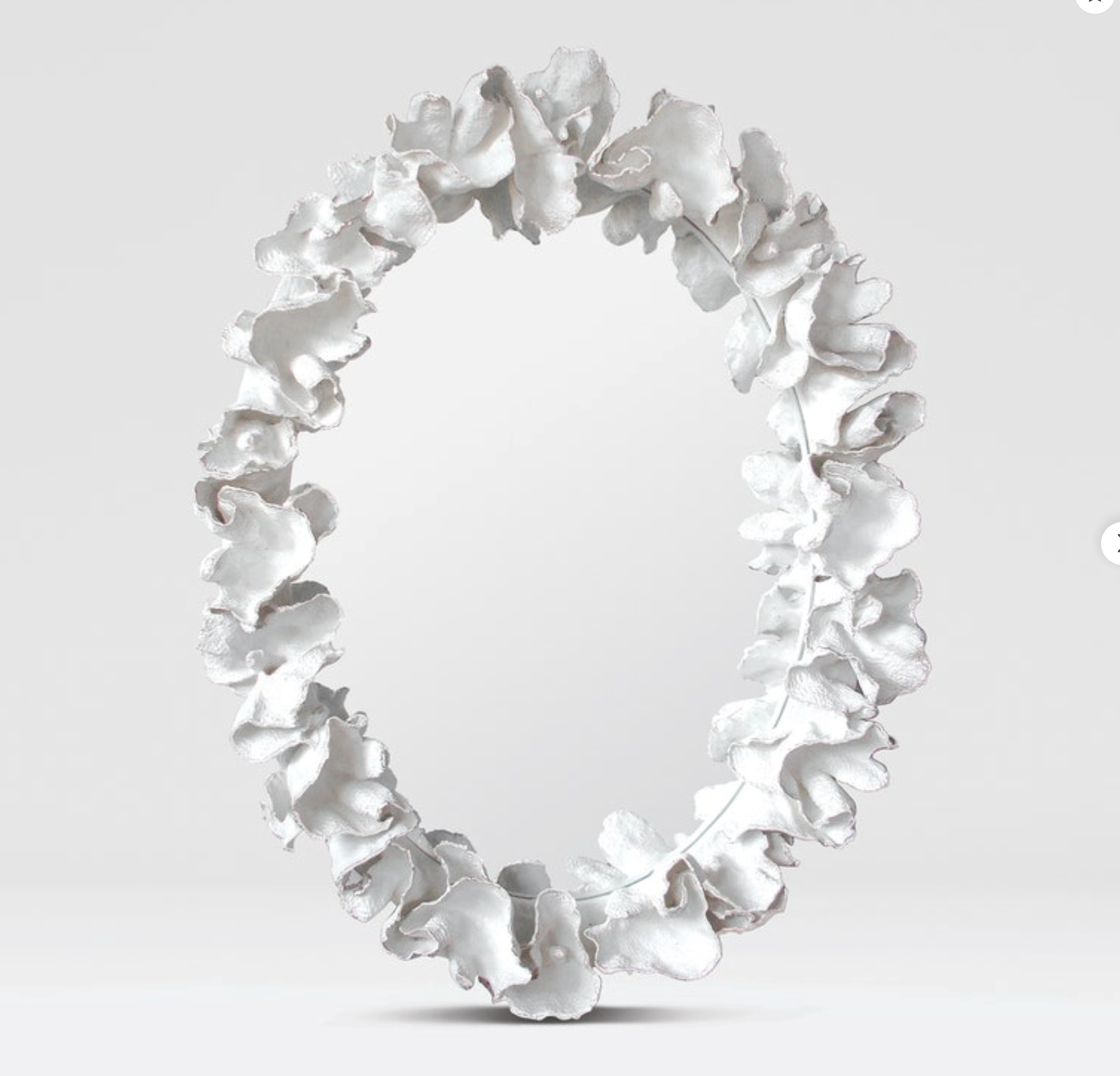 Coco Mirror - White Faux Coral