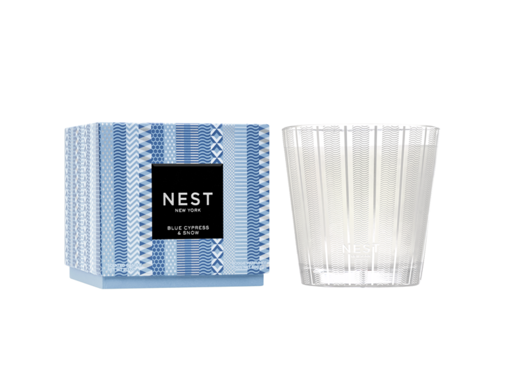Blue Cypress and Snow 3 Wick Candle - 21.2 oz