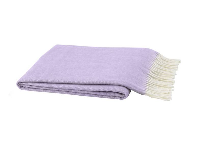 Lilac Italian Herringbone Throw