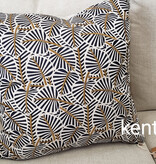 Kentia Pillow - Flax and Brown