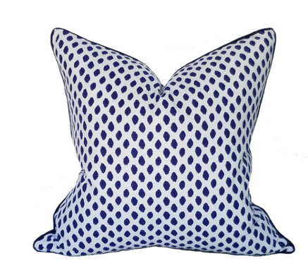 Jupiter Island Peck Pillow / Marine 22''
