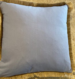 Perwinkle With Rafia Trim 22" Pillow