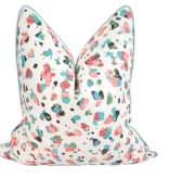 Lottie Pillow / Salmon -Tiffany 22" Sq