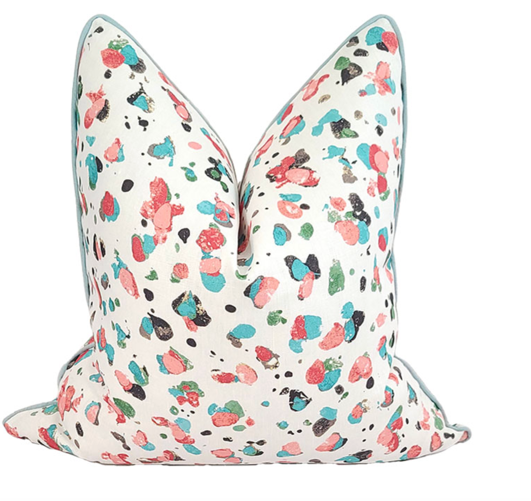 Lottie Pillow / Salmon -Tiffany 22" Sq