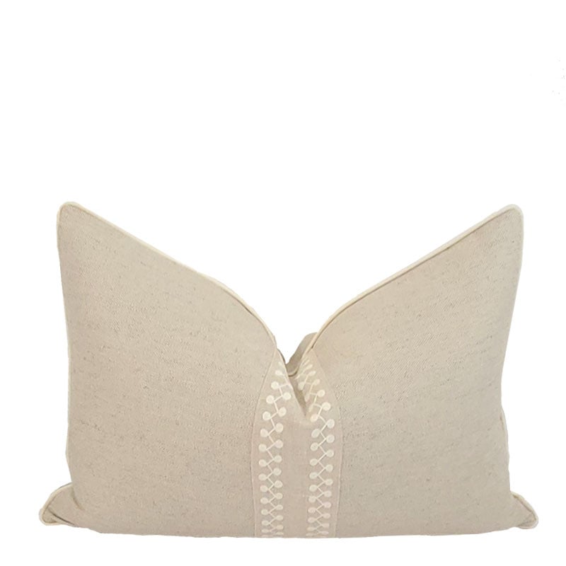 Carmel By The Sea Collection Perla Pillow / Flax 16"X24"