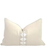 Hamptons Collection Marlin Lumbar Pillow / Almond 16"X24"