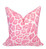 Palm Beach Collection Pink Leokat Pillow 22"