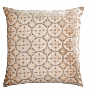 Small Moroccan Velvet Pillow - White - 22"