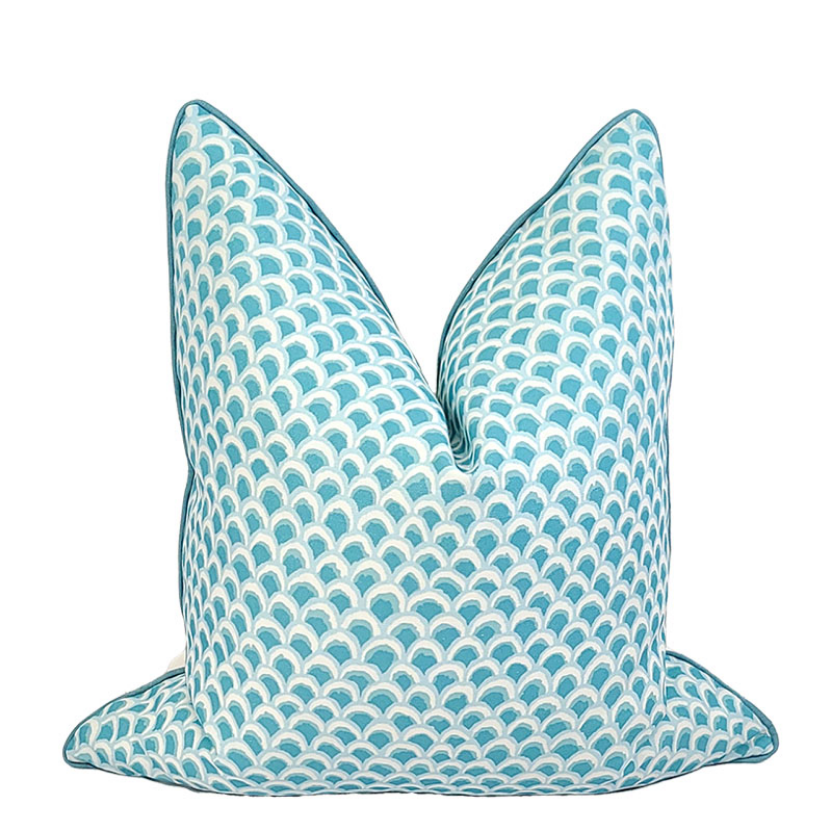 Vero Beach Collection Pave Ii Pillow / Tiffany - 22"