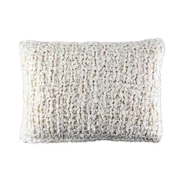 Ann Gish Inc. Ribbon Knit Pillow Cream 20X14