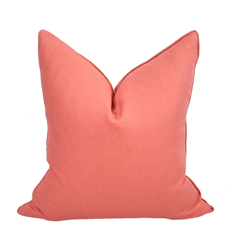 Compliment Linen Pillow / Salmon 24"