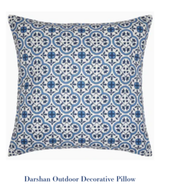 Darshan Outdoor Decorative Pillow 22"