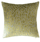 Cloud9 Design Geometric Green Velvet Pillow-22X22
