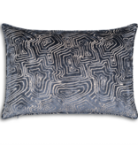 Cloud9 Design Wood Pattern Cut Velvet Pillow In Charcoal-14X20